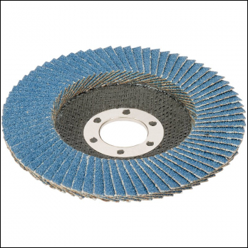DRAPER Zirconium Oxide Flap Disc, 115mm, 80 Grit - Pack Qty 1 - Code: 30850