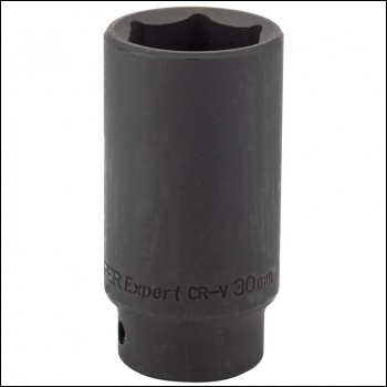 Draper 410D-MM Draper Expert HI-TORQ® Deep Impact Socket, 1/2 inch  Sq. Dr., 30mm - Code: 30870 - Pack Qty 1
