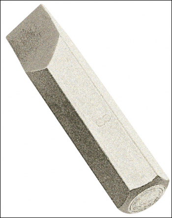 Draper 2800M/PL Plain Slot Impact Screwdriver Bit, 8mm - Code: 30904 - Pack Qty 1