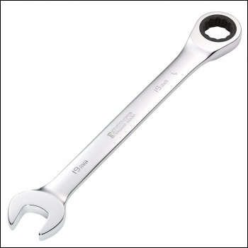 Draper 8230MM Metric Ratcheting Combination Spanner, 19mm - Code: 31018 - Pack Qty 1