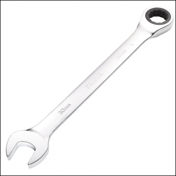 Draper 8230MM Metric Ratcheting Combination Spanner, 30mm - Code: 31026 - Pack Qty 1