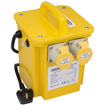 Draper DPT3300/2B 230V to 110V Portable Site Transformer, 3.3kVA - Code: 31264 - Pack Qty 1