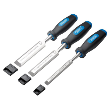 Draper WC2SG/3 Soft Grip Bevel Edge Wood Chisel Set (3 Piece) - Code: 31306 - Pack Qty 1