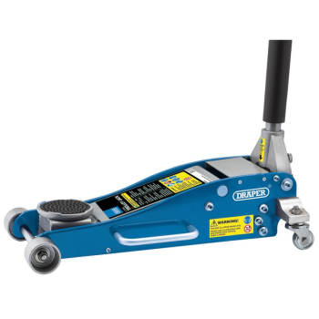 Draper TJAS250 Aluminium and Steel Low Profile Trolley Jack, 2.5 Tonne - Code: 31479 - Pack Qty 1