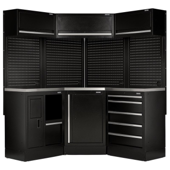Draper MS400SCORNCOMBO BUNKER® 18 Piece Modular Storage Corner Combo with Stainless Steel Worktop, 3454mm - Code: 31641 - Pack Qty 1