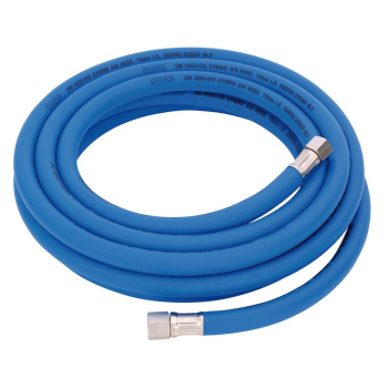 Draper HHVAH5M3/8 High Visibility Hybrid Air Hose, 5m x 10mm, 1/4 inch  BSP, Blue - Code: 31727 - Pack Qty 1