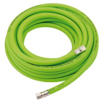 Draper HHVAH10M3/8 High Visibility Hybrid Air Hose, 10m x 10mm, 1/4 inch  BSP, Green - Code: 31729 - Pack Qty 1