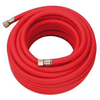 Draper HHVAH15M3/8 High Visibility Hybrid Air Hose, 15m x 10mm, 1/4 inch  BSP, Red - Code: 31731 - Pack Qty 1