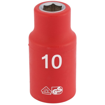 Draper H6VDE-MM/B Draper Expert Fully Insulated VDE Socket, 1/2 inch  Sq. Dr., 10mm - Discontinued - Code: 31756 - Pack Qty 1