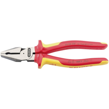 Draper 02 08 200 UKSBE KNIPEX 02 08 200UKSBE VDE Fully Insulated High Leverage Combination Pliers, 200mm - Code: 31861 - Pack Qty 1