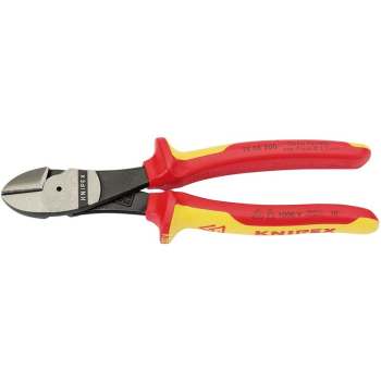 Draper 74 08 200 UKSBE KNIPEX 74 08 200UKSBE VDE Fully Insulated High Leverage Diagonal Side Cutters, 200mm - Code: 31929 - Pack Qty 1