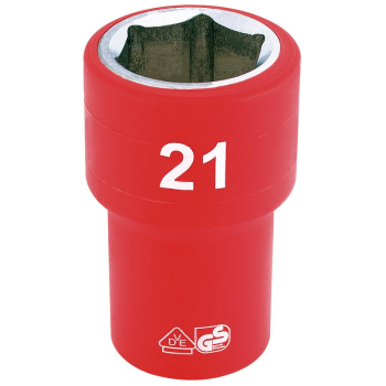 Draper H6VDE-MM/B Draper Expert Fully Insulated VDE Socket, 1/2 inch  Sq. Dr., 21mm - Discontinued - Code: 31941 - Pack Qty 1