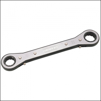 DRAPER Ratcheting Ring Spanner, 19 x 22mm - Pack Qty 1 - Code: 31997