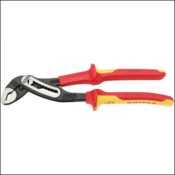 Draper 88 08 250 UKSBE Knipex Alligator® 88 08 250UKSBE VDE Fully Insulated Waterpump Pliers, 250mm - Code: 32013 - Pack Qty 1
