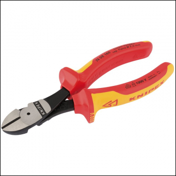 Draper 74 08 160 UKSBE Knipex 74 08 160UKSBE VDE Fully Insulated High Leverage Diagonal Side Cutters, 160mm - Code: 32022 - Pack Qty 1