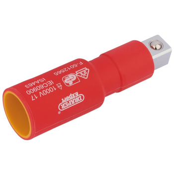 Draper H-EXT-VDE/B VDE Approved Fully Insulated Extension Bar, 1/2 inch  Sq. Dr., 75mm - Code: 32103 - Pack Qty 1