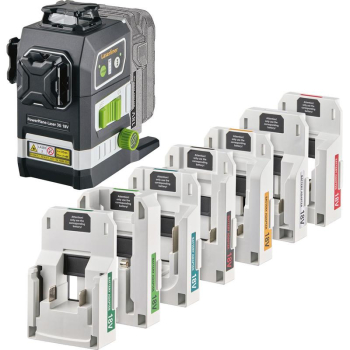 Draper 036.380-1 Laserliner 036.380-1 PowerPlane-Laser 3G Multi-18V Set Three-Dimensional Green Laser - Code: 32168 - Pack Qty 1