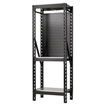 BUNKER 17 Piece Modular 3 Tier Racking with Stainless Steel Shelving and Pegboards, 750mm - MS400-27S-17PCS - Code: 32452 - Pack Qty 1