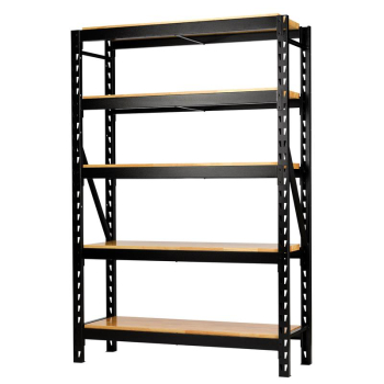 BUNKER 22 Piece Modular 5 Tier Racking with Hardwood Shelving, 1500mm - MS400-54-22PC W - Code: 32491 - Pack Qty 1