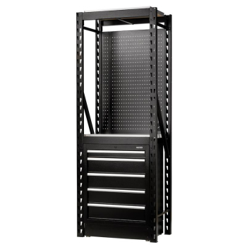 BUNKER 13 Piece Modular Storage Combo 2 Tier Racking with Stainless Steel Shelving, Pegboard and Floor Cabinet, 750mm - MS400-C1 13PC S - Code: 32493 - Pack Qty 1