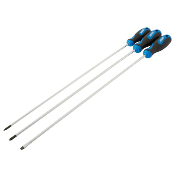 Draper 865/3 Extra Long Reach Soft Grip Screwdriver Set, 450mm (3 Piece) - Code: 32603 - Pack Qty 1