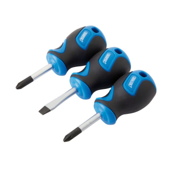 Draper 865/3B Stubby Soft Grip Screwdriver Set (3 Piece) - Code: 32604 - Pack Qty 1