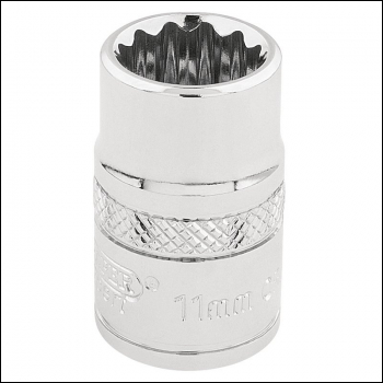 Draper D-MM/B Draper HI-TORQ® 12 Point Socket, 3/8 inch  Sq. Dr., 11mm - Code: 32771 - Pack Qty 1