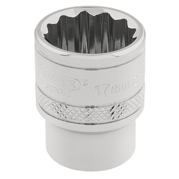 Draper D-MM/B Draper Expert HI-TORQ® 12 Point Socket, 3/8 inch  Sq. Dr., 17mm - Code: 32781 - Pack Qty 1