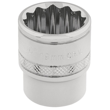 Draper D-MM/B Draper Expert HI-TORQ® 12 Point Socket, 3/8 inch  Sq. Dr., 19mm - Code: 32797 - Pack Qty 1
