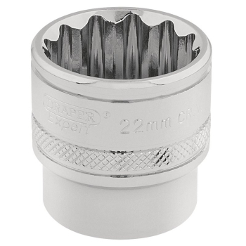 Draper D-MM/B Draper Expert HI-TORQ® 12 Point Socket, 3/8 inch  Sq. Dr., 22mm - Code: 32800 - Pack Qty 1