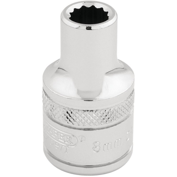 Draper H-MM/B Draper HI-TORQ® 12 Point Socket, 1/2 inch  Sq. Dr., 8mm - Code: 33038 - Pack Qty 1