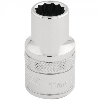 Draper H-MM/B Draper HI-TORQ® 12 Point Socket, 1/2 inch  Sq. Dr., 11mm - Code: 33095 - Pack Qty 1