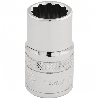 Draper H-MM/B Draper HI-TORQ® 12 Point Socket, 1/2 inch  Sq. Dr., 14mm - Code: 33125 - Pack Qty 1