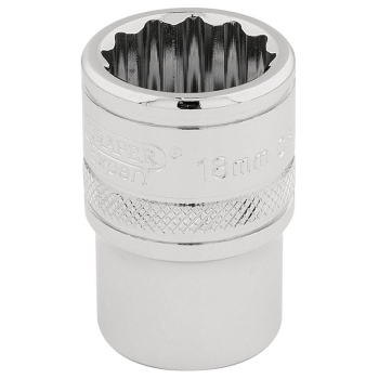 Draper H-MM/B Draper HI-TORQ® 12 Point Socket, 1/2 inch  Sq. Dr., 18mm - Code: 33202 - Pack Qty 1