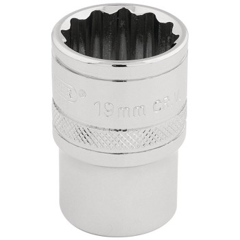 Draper H-MM/B Draper HI-TORQ® 12 Point Socket, 1/2 inch  Sq. Dr., 19mm - Code: 33231 - Pack Qty 1