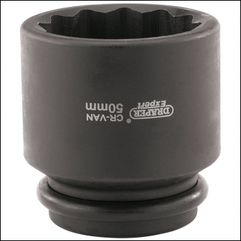 Draper 411D-MM Hub Nut Impact Socket, 3/4 inch  Sq. Dr., 50mm - Code: 33319 - Pack Qty 1