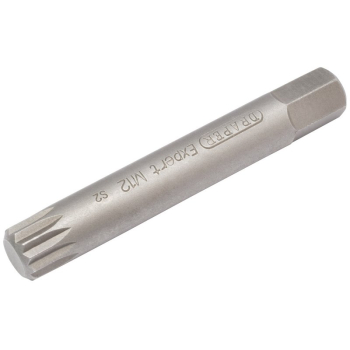 Draper YMH40/SC/B Draper Expert Spline 10mm Insert Bit for Mechanics Bit Sets, M12 x 75mm - Code: 33349 - Pack Qty 1