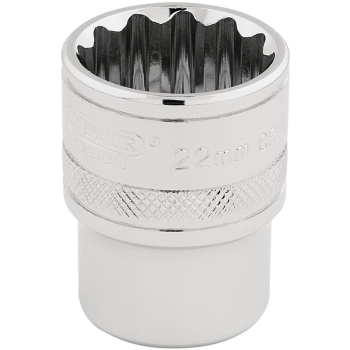 Draper H-MM/B Draper HI-TORQ® 12 Point Socket, 1/2 inch  Sq. Dr., 22mm - Code: 33368 - Pack Qty 1