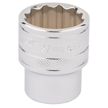 Draper H-MM/B Draper HI-TORQ® 12 Point Socket, 1/2 inch  Sq. Dr., 23mm - Code: 33370 - Pack Qty 1