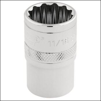Draper H-AF/B Draper HI-TORQ® 12 Point Socket, 1/2 inch  Sq. Dr., 11/16 inch  - Code: 33644 - Pack Qty 1