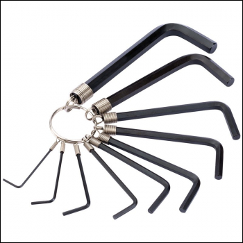 Draper TKR10M/B Metric Hexagon Key Set (10 Piece) - Code: 33655 - Pack Qty 1