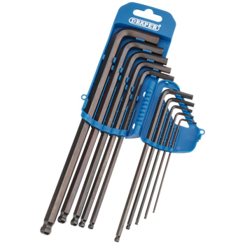 Draper TBPL10M/B Extra Long Metric Hex. and Ball End Hex. Key Set (10 Piece) - Code: 33719 - Pack Qty 1