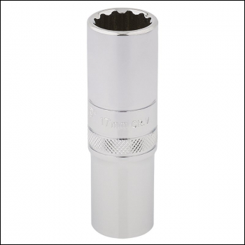 Draper HT-MM/B Draper HI-TORQ® 12 Point Deep Socket, 1/2 inch  Sq. Dr., 17mm - Code: 33735 - Pack Qty 1