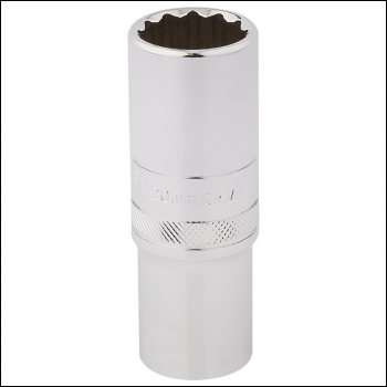 Draper HT-MM/B Draper HI-TORQ® 12 Point Deep Socket, 1/2 inch  Sq. Dr., 20mm - Code: 33787 - Pack Qty 1