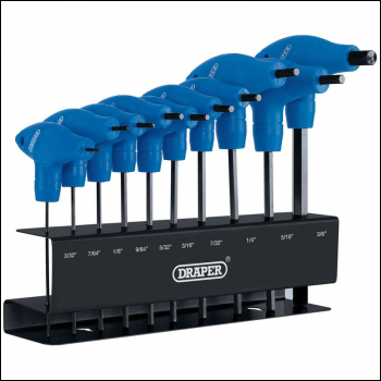 Draper THDH/AF/B Imperial T-Handle Hex Key Set (10 Piece) - Code: 33871 - Pack Qty 1