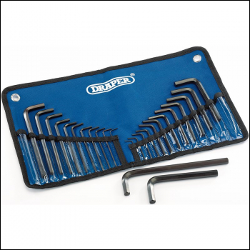 Draper KW25/B Metric/Imperial Combined Hex. Key Set (25 Piece) - Code: 33892 - Pack Qty 1