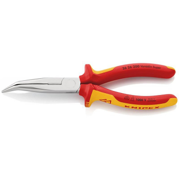 Draper 26 26 200 SB KNIPEX 26 26 200 SB Snipe Nose Side Cutting Pliers Insulated with Multi-Component Grips, 200mm - Code: 34056 - Pack Qty 1