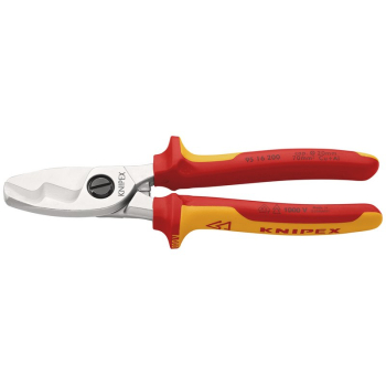 Draper 95 16 200 SB KNIPEX 95 16 200 SB VDE Insulated Cable Shears with Twin Cutting Edge, 200mm - Code: 34059 - Pack Qty 1