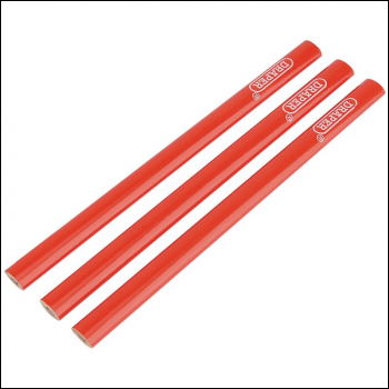 Draper CP/3 Carpenters Pencils, 174mm (Pack of 3) - Code: 34180 - Pack Qty 1