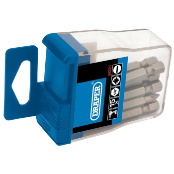 Draper BS50TTC/C Assorted Insert Bits in Plastic Storage Case, 1/4 inch  Hex (15 Piece) - Code: 34221 - Pack Qty 12